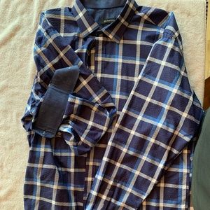 Bugatchi 2XL Plaid Textured Shirt